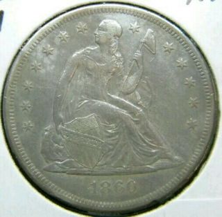 1860 - O $1 Liberty Seated Dollar Dollar Better Date Coin