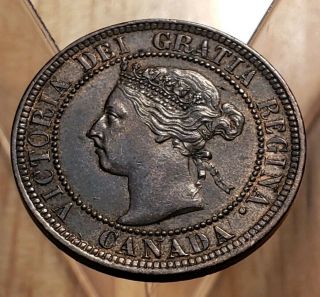Canada 1901 Queen Victoria Large Cent - - (au)