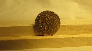 1914 D Us $2 - 1/2 $2.  50 Indian Head Quarter Eagle Gold Coin Ungraded No Res 12