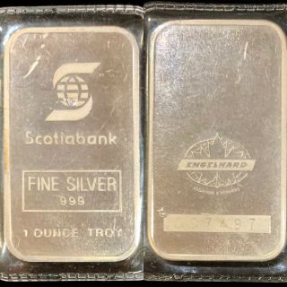 Engelhard Maple Scotia Bank 1 Oz Silver Bar Ultra Rare
