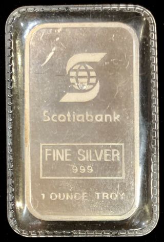 Engelhard Maple Scotia Bank 1 oz Silver Bar Ultra Rare 3