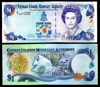 Cayman Islands 1 Dollar 2003 Qe Ii P 30 Unc Nr