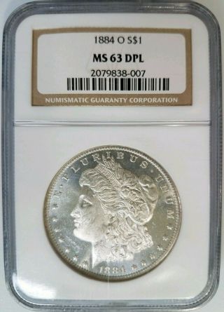 1884 O Silver Morgan Dollar Ngc Ms 63 Dpl Deep Mirrors Proof Like Pl Dmpl