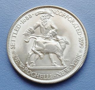 1938 U.  S.  Rochelle Ny Silver Commemorative Half Dollar Uncirculated Cond