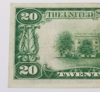 1929 U.  S.  $20 Phoenixville Pennsylvania Federal Bank Note,  1936 8