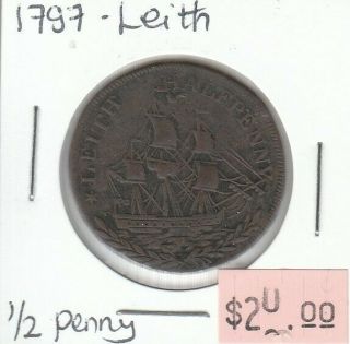 Great Britain Half Penny Token - 1797 Leith