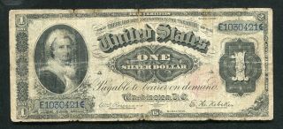 Fr.  222 1891 $1 One Dollar “martha” Silver Certificate Currency Note
