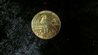 1914 D US $2 - 1/2 $2.  50 Indian Head Quarter Eagle Gold Coin Ungraded 2 4