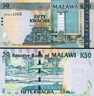 Malawi 50 Kwacha 2004 Unc Commemorative 40 
