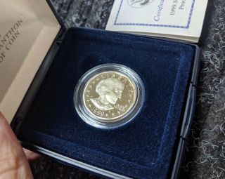 1999 - P Susan B.  Anthony Proof Dollar Complete W/box And - 142