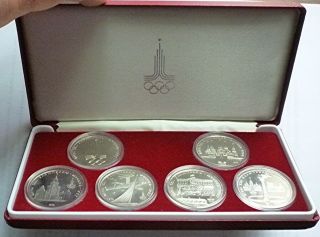 1977 - 1980 Russia Ussr - 1980 Moscow Olympics Proof Like Set (6) - Red Box W/