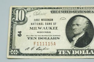 US Series of 1929 Ten Dollar $10 National Currency Series F111115A No Holes 211 2