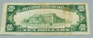 US Series of 1929 Ten Dollar $10 National Currency Series F111115A No Holes 211 4