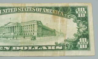 US Series of 1929 Ten Dollar $10 National Currency Series F111115A No Holes 211 6