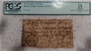 North Carolina Colonial Note - Several Signatures