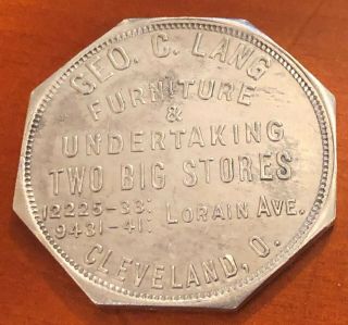 Cleveland Oho Trade Token Geo.  Lang 38mm $1 On $20 Purchase