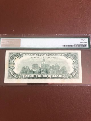 1977 100 Dollar PMG AU55 Federal Reserve Note NY $100 Bill.  Fr2168 - b 4
