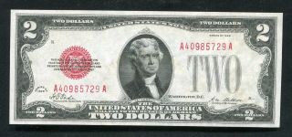 Fr.  1501 1928 $2 Two Dollars Red Seal Legal Tender United States Note Gem Unc