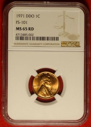 Ddo 1971 1c Ngc Ms 65 Rd Fs - 101 Doubled Die Obverse Gem Unc Red Lincoln Cent