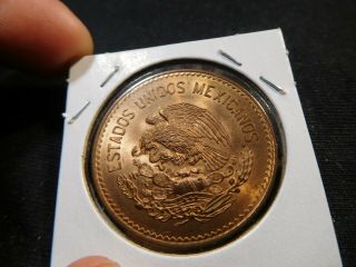 O132 Mexico 1953 20 Centavos BU Red Brown 2
