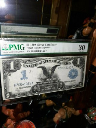 1899 Black Eagle One Dollar Silver Certificate Pmg Vf30