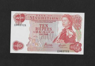 Unc 10 Rupees 1967 Mauritius England
