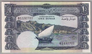 559 - 0181 Yemen | South Arabian,  1 Dinar,  Nd.  1965,  Pick 3b,  Unc