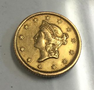 1854 Type 1 Gold Dollar G$1 Detail Coin