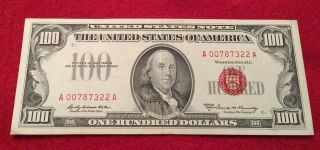 1966 $100 Red Seal