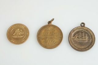 3 X Commemorative Medallion Australia 50 Yr Commonwealth,  Freedom & Sa Centenary