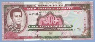 Haiti,  500 Gourdes,  2003,  Unc,  P 270b