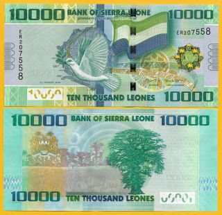 Sierra Leone 10000 (10,  000) Leones P - 33 2015 Unc Banknote