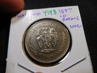 Y198 Thailand 1897 10 Satang Unc