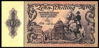 Austria OESTERREICHISCE NATIONAL BANK 10 schilling 1950 / First Issue p 127 2