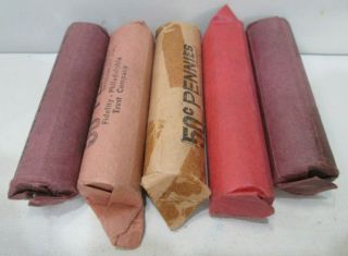 5 Rolls Of 1919 S Lincoln Wheat Pennies