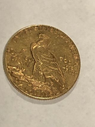 1914 Gold Indian Head 2 1/2 Dollar $2.  5 Quarter Eagle Coin 4