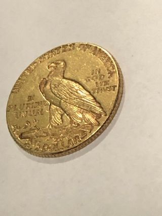 1914 Gold Indian Head 2 1/2 Dollar $2.  5 Quarter Eagle Coin 5