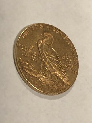 1914 Gold Indian Head 2 1/2 Dollar $2.  5 Quarter Eagle Coin 6