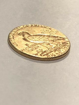 1914 Gold Indian Head 2 1/2 Dollar $2.  5 Quarter Eagle Coin 7