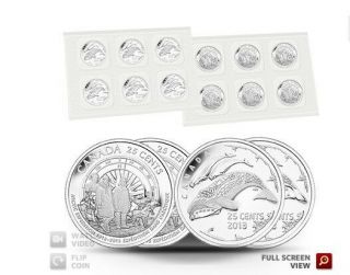 2013 Canada 12 - Pack Quarter Arctic Expedition Anniversary 25c Uncirculated Coin