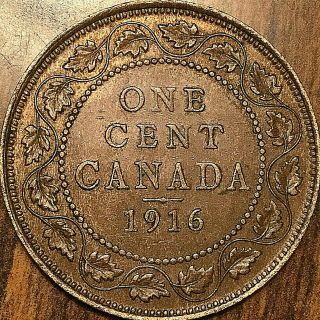 1916 CANADA LARGE CENT PENNY LARGE 1 CENT COIN - example 2