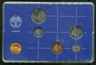 Netherlands 1986 Complete Year Set Guilder 5 Coins,  1 Token Unc