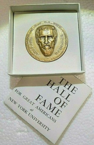 Augustus Saint - Gaudens Hall Of Fame Of Great Americans Nyu Medal 44mm Bronze