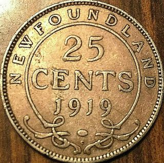 1919 Newfoundland Silver 25 Cents