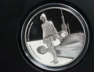 2017 Niue Silver 1 Oz Star Wars Limited Edition Luke Skywalker Coin W/ Box &