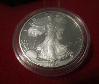 1994 - P Gem Proof American Silver Eagle Ase Dollar Ultra Cameo Mf - 2925