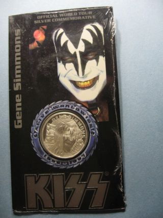 Gene Simmons Kiss Alive Worldwide Tour 1996 - 1997 999 Silver Coin G1