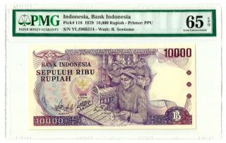 Indonesia 10000 Rupiah 1979 Gamelan P118 Pmg 65 Epq (p109)