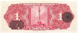 México 1 Peso 26.  7.  1950 P 46bs Series Ci Specimen Uncirculated Banknote Fl20