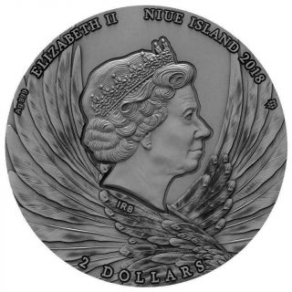 Niue 2018 $2 Philippine Eagle Antique Finish High Relief 1 Oz Silver Coin 2